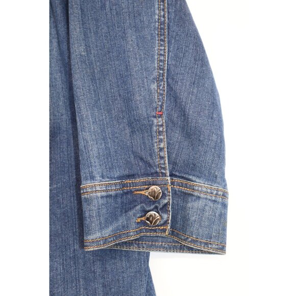 Vintage Y2K Fashion Bug Womens Denim Jacket 22W Blue Button-Up Preppy - Picture 6 of 10